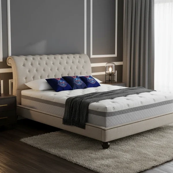 BED with Super Spring Mattress 200×180 cm and headboard SF 915 C