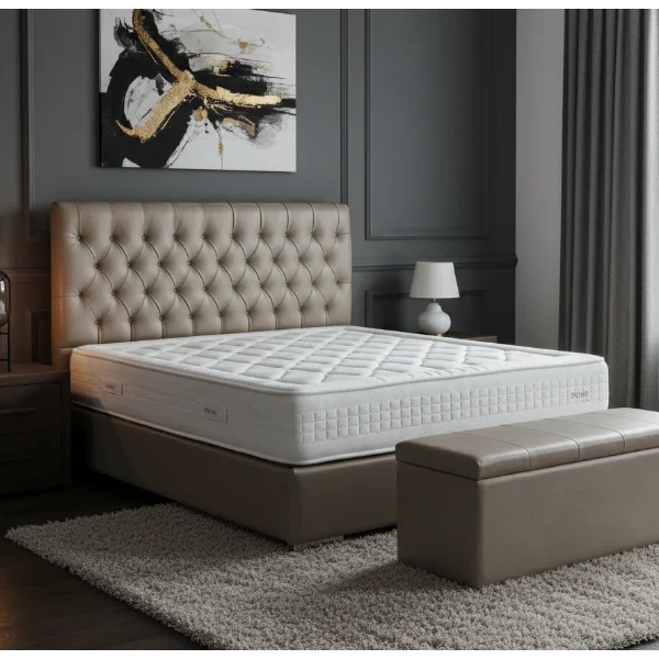 BED with Super Spring Mattress 200×180 cm and headboard SF 921 C