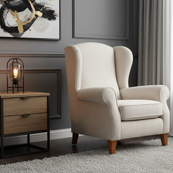 Modern Single Sofa Armchair – Fabric Upholstery (Model: SF 1008)