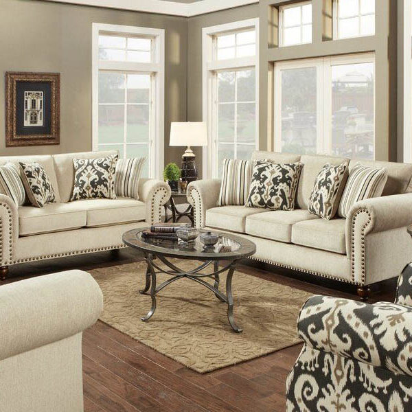 Classic 3+2+1+1 Seater Chesterfield Sofa Set in Soft Beige Velvet with Tufted Back Design (SF 971)